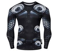 Nessfit Superhero T-shirt de compression thermique à manches longues pour homme, Superhero 6, L