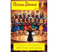 Nessun Dorma - 3 part choir or vocal SAB with piano: With FREE BACKING TRACKS to sing along to
