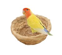 Nest d'oiseau de paille - lit de reproduction de paille pour ponte des œufs | Éclosion de grottes reproductrices pour les oiseaux, perroquets, poulets | Coop de nidification tissé - accessoire