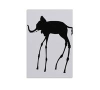 Nestemfo Dali Impression sur toile Motif éléphant noir 20 x 30 cm