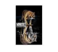 Nestemfo Mindset Is Everything Poster sur toile pour décoration murale de bureau 50 x 75 cm