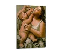 Nestemfo Poster sur toile Mother And Child 1921 pour décoration murale de bureau 50 x 75 cm