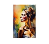 Nestemfo Poster The Odalisque Portrait sur toile pour décoration murale de bureau ou maison 20 x 30 cm
