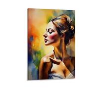Nestemfo Poster The Odalisque Portrait sur toile pour décoration murale de bureau ou maison 20 x 30 cm