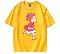 Nesthome Anime Ponyo t - Shirt Ponyo sur la Falaise Pull à Manches Courtes Ponyo Sousuke t - Shirt d'été Mignon Ponyo Fans vêtements