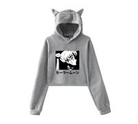 Nesthome Anime Sailor Moon Sweat à Capuche avec Oreilles de Chat Femmes Filles Sexy Sweatshirts Madame Kawaii Hoodie