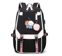 Nesthome Funny Panda Bear Bubu et Dudu drôle cadeau unisex jeune fille sac à dos très adapté pour la école des voyages dames sac à dos de loisirs adolescent scolaire sac