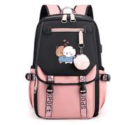 Nesthome Funny Panda Bear Bubu et Dudu drôle cadeau unisex jeune fille sac à dos très adapté pour la école des voyages dames sac à dos de loisirs adolescent scolaire sac