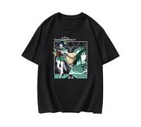 Nesthome Genshin Impact Anime Jeu t - Shirt, Venti imprimé Hommes et Femmes Manches Courtes Pull, Mode Casual t - Shirt Cosplay Costume
