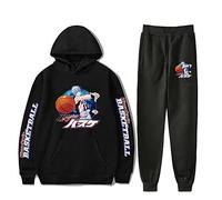 Nesthome Japanese Anime Haikyuu Sweat à Capuche Graphic Kuroko No Basket Streetwear Winter Sweatshirt Pullover Hoodie Jogging Pant Set