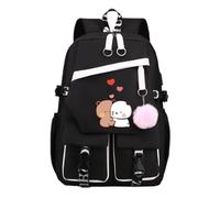 Nesthome Panda Bear Hug Bubu et Dudu drôle cadeau unisex jeune fille sac à dos très adapté pour la école des voyages dames sac à dos de loisirs adolescent scolaire sac