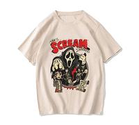 Nesthome Scream VI Ghostface T-Shirts Hommes Femmes Été Hip Hop Coton T-Shirt