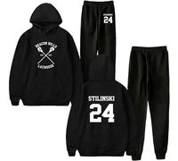 Nesthome Teen Wolf Two - Piece Mens Hoodie Jogging Pantalons Unisexe Casual Streetwear