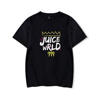 Nesthome Unisexe T-Shirt D'été Manches Courtes Juice Wrld Impression Hip Hop Tops Lâche T-Shirt Tees Haut Chemisiers pour Les Fans de Juice Wrld