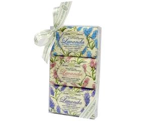 Nesti Dante Florence Italy Lavender Soap Gift Set 3x150 g Edition Limitee