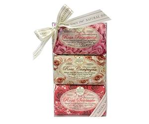 Nesti Dante Florence Italy Rose Soap Gift Set 3x150 g Edition Limitee