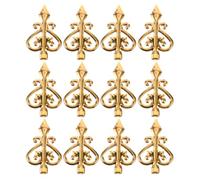 NESTINGHO 12 Pièces Éléments Décoratifs De Jardin En Alliage D'Aluminium Or, Pointes De Lance Pour Clôtures Et Portails, Remplacement Des Capuchons De Clôture