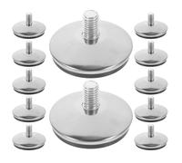 NESTINGHO 12 Pieds de Canapé à Visser Antidérapants en PU Argentés, Faciles à Installer, pour Meubles de Table et Bureau, Usage Domestique, Lot de 12 Pièces