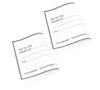 NESTINGHO 2 Chèques Géants Blancs Effaçables à Sec et Étanches en Papier Couché pour Présentations et Dons Caritatifs, Lot de 2 pour Farces et Événements