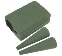 NESTINGHO 2 Cônes en Mousse Verte pour Loisirs Créatifs, Mousse de Fleur Stable en Écume, pour Arrangements Floraux de Table et Bouquets Artificiels, Lot de 2 Pièces