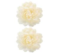 NESTINGHO 2 Embrasses pour Rideaux à Fleurs, Pinces Décoratives Blanches en Plastique et Métal, sans Outils ni Montage, pour Maison et Hôtel