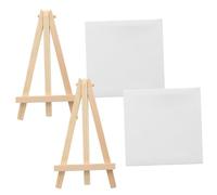 NESTINGHO 2 ensembles Set de Mini Chevalets avec Toiles Vierges pour Peinture à Huile et Accessoires Multi-fonctions pour Création DIY et Projets Artistiques