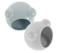 NESTINGHO 2 Pièces Cabane pour Hamster Grotte du Hamster en Céramique Bleu et Blanc et Maisonnette pour Gerbille pour Repos Quotidien et Cachette Décor pour Petits Animaux
