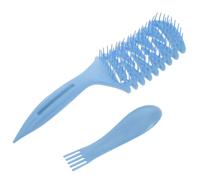 NESTINGHO 2 Pièces Peigne de Coiffage Bleu en Cpu, Peigne à Friser, Embout Fin, Distributeur de Gel Coiffante, pour Coiffage Professionnel et Usage Quotidien