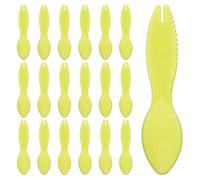 NESTINGHO 20 pièces Cuillères à Kiwi Plastique Multifonctionnelles Éplucheur et Découpeur de Fruits Ustensile Cuisine avec Fourchette Intégrée pour Avocat et Mangue