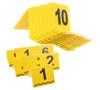 NESTINGHO 20 Pièces Plaques de Marquage de Preuves Jaunes en Plastique avec Surface Réfléchissante, Résistante et Échelle de Mesure, pour Investigation Criminelle ou Fête à Thème Détective