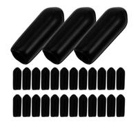 NESTINGHO 200 Pcs Cache-vis en Caoutchouc Noir Ronds pour Crochet de Pegboard Résistance à L’usure et Stabilité Améliorée, pour Maisons et Supermarchés