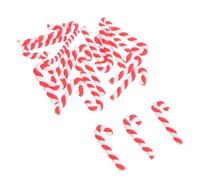 NESTINGHO 20pcs Décoration Canne de Noël en Argile Rouge pour Accessoires de Coque de Téléphone, Projet DIY Créatif et Élégant pour Filles et Garçon et Filles