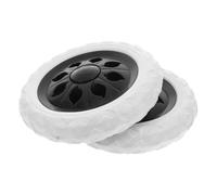 NESTINGHO 2pcs Roues de Chariot de Supermarché en Plastique Pu, Pliables et Faciles à Transporter, Remplacement pour Caddie de Courses Supermarché