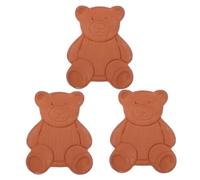 NESTINGHO 3 Pièces Bear-shaped Sugar Saver Softener For Sugar Moisture Control Dried Fruits Pantry Food Storage Containers