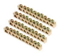 NESTINGHO 4 Pcs Bornes de Fil de Distribution en Cuivre 10 Trous, Haute Résistance et Dureté, Apparence Soignée pour Distribution Électrique et Barrette de Terre