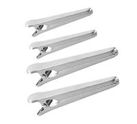 NESTINGHO 4 pièces Clips de Fermeture Sachet Alimentaire Acier Inoxydable Clips Étanchéité Alimentaire Flexibles et Compacts pour Snacks et Conservations Fraîches