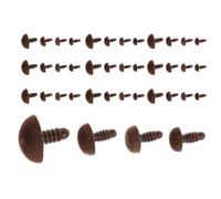 NESTINGHO 40 Pièces Nez de Sécurité Ovales Marron en Plastique Flocage pour Peluches, Accessoires pour Nez Faits Main, pour Projets de Crochet Amigurumi