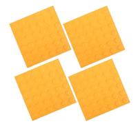 NESTINGHO 4pcs Briques Podotactiles en PVC Jaune Antidérapantes pour Chemins et Bâtiments, Adaptées aux Personnes Malvoyantes en Milieu Intérieur