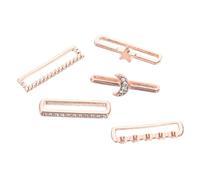 NESTINGHO 5 Anneaux Décoratifs en Alliage pour Bracelet de Montre en Silicone, Compatibles 20-22mm, Épaisseur 2-3mm, pour Habiller Votre Montre Style Moderne et Unique