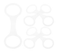 NESTINGHO 5 Pièces Clip de Fixation Solide et Pratique de 8 en Silicone Noir Accessoire Sécurisé pour Tuba de Plongée pour Équipement de Plongée et Snorkeling