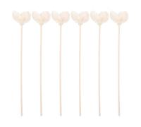 NESTINGHO 6pcs Bâtonnets de Diffuseur en Rotin Forme Fleur pour Diffusion Aromatique sans Feu, Décoration Maison Élégante en Bois et Rotin, pour Aromathérapie à Domicile