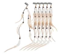 NESTINGHO 6pcs Clips pour Extensions de Cheveux Plume Vintage Style Ethnique Facile à Mettre Confortables pour Femmes Accessoires de Cheveux pour Fête et Halloween