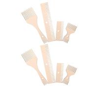 NESTINGHO 8 Pièces Peigne en Bois Double-Face pour Tissage, Outil Léger Prise Confortable, Finition Artisanale pour Projets de Tapisseries Murales et Tissages DIY