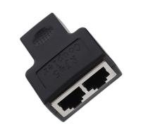 NESTINGHO Adaptateur Ethernet Rj45 Répartiteur Réseau Convertisseur Prise Unique en Double Sortie Réseau en PC Noir 1 vers 2 Ports pour Maison et Bureau
