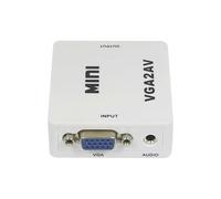 NESTINGHO Adaptateur Vga à AV pour Ordinateur vers TV, Convertisseur Vidéo Audio 1080p en Plastique et Métal, Compatible Pal Ntsc pour Home Cinéma