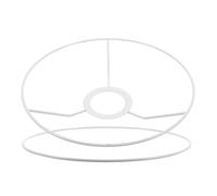 NESTINGHO Armature d'Abat-Jour Ronde en Fil de Fer Solide Ø 25 CM Support Métallique Douille E27 pour Fabrication de Lampes de Table et Lustres DIY Cadre Facile à Entretenir