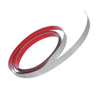 NESTINGHO Baguette de finition murale autocollante en acier inoxydable 4 m x 2,5 cm, rouleau unique, aspect réfléchissant moderne, pour murs, plafonds, foyers et meubles