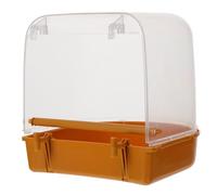 NESTINGHO Bain Suspendu pour Oiseaux en PVC Orange, Résistant et Dissipant la Chaleur, Adapté aux Perruches et Moineaux Nettoyage Facile en Extérieur
