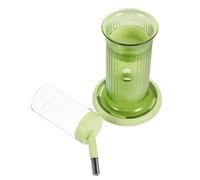 NESTINGHO Biberon Automatique pour Petits Animaux et Chinchillas, Distributeur d'eau Étanche en Polypropylène Vert Support Pratique et Design Compact