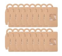 NESTINGHO Boîte à Vin Poignée en Papier Kraft 25 Pièces pour Rangement et Décoration de Bouteilles, Coffret Pliable à Suspendre pour Mariage et Fêtes